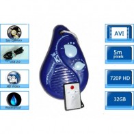 Bathroom Waterproof Spy Radio Camera DVR 32GB Motion Activated And Remote Control