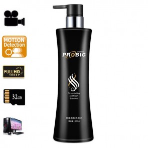2015 Shampoo Bottle Camera 1080P HD DVR Waterproof Pinhole Spy Camera 32GB Internal Memory